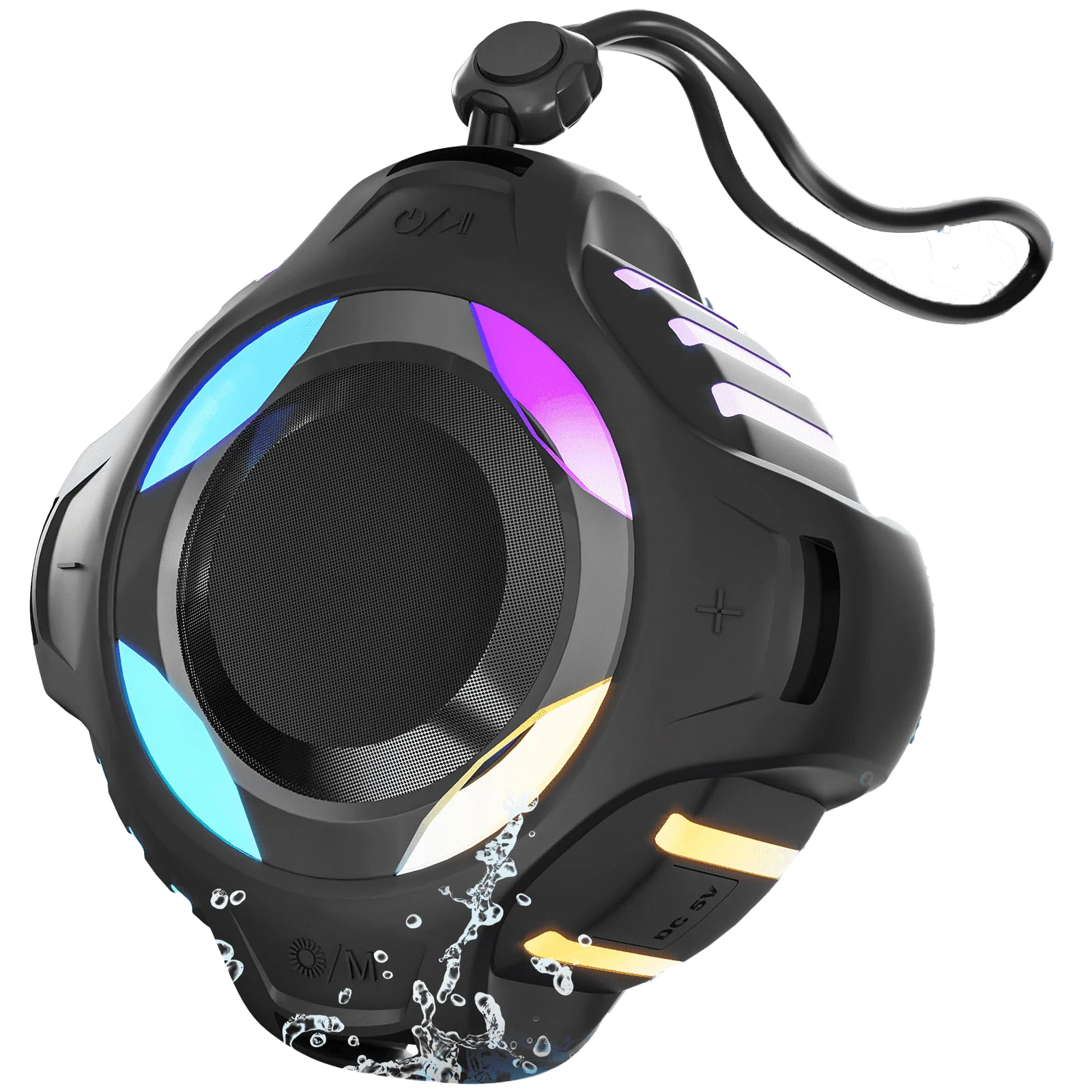 RAVESOUND Multi-Color Light Portable Bluetooth Speaker